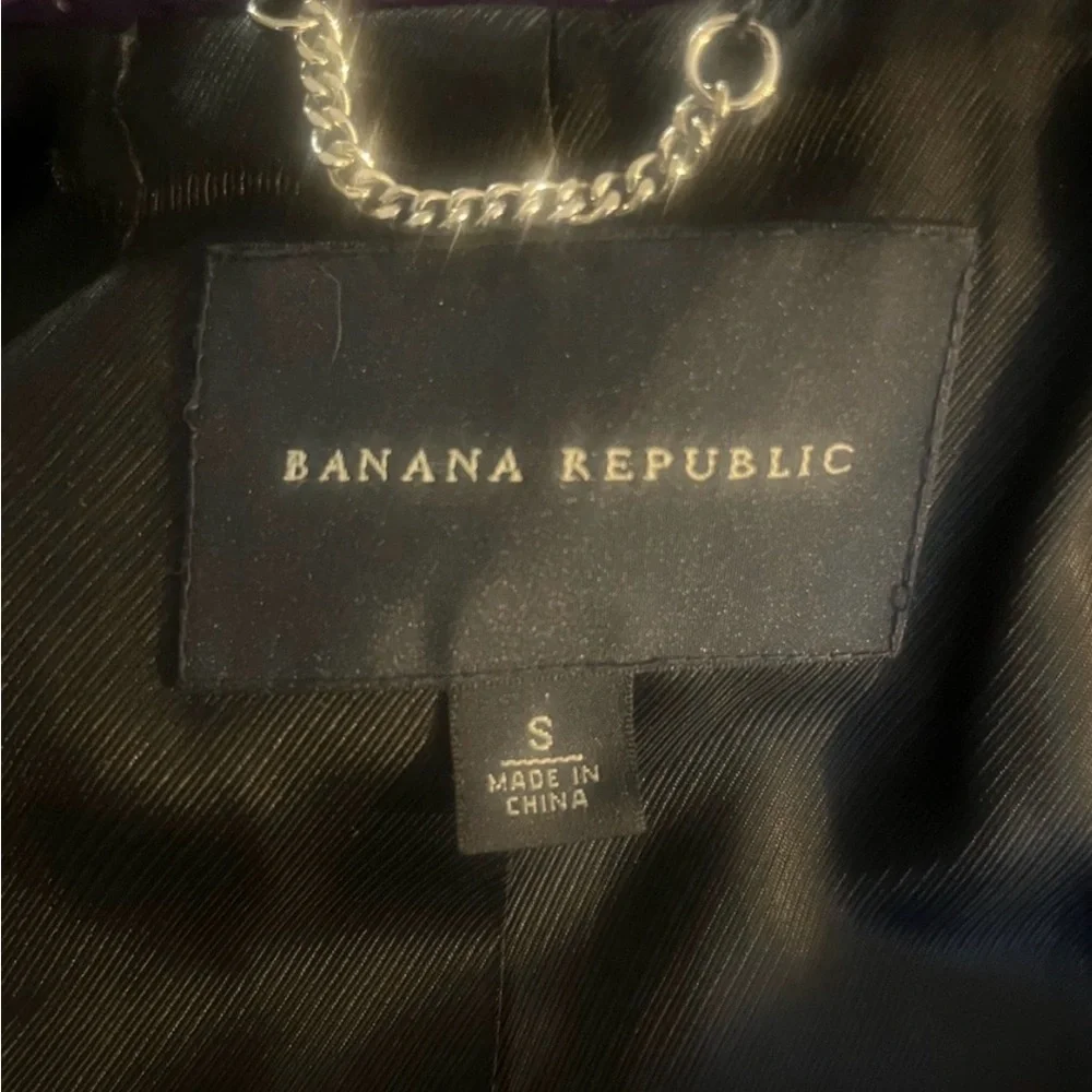 Banana Republic Wool Blend Short Black Peacoat - Size Small - EUC